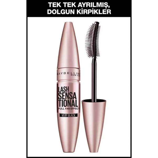 Maybelline Lash Sensational Yelpaze Etkili Siyah Maskara