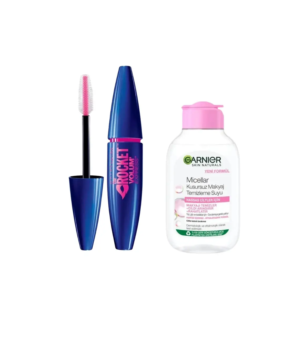 Maybelline New York Maskara Rocket Maskara+Garnier Micellar Kusursuz Makyaj Temizleme Suyu