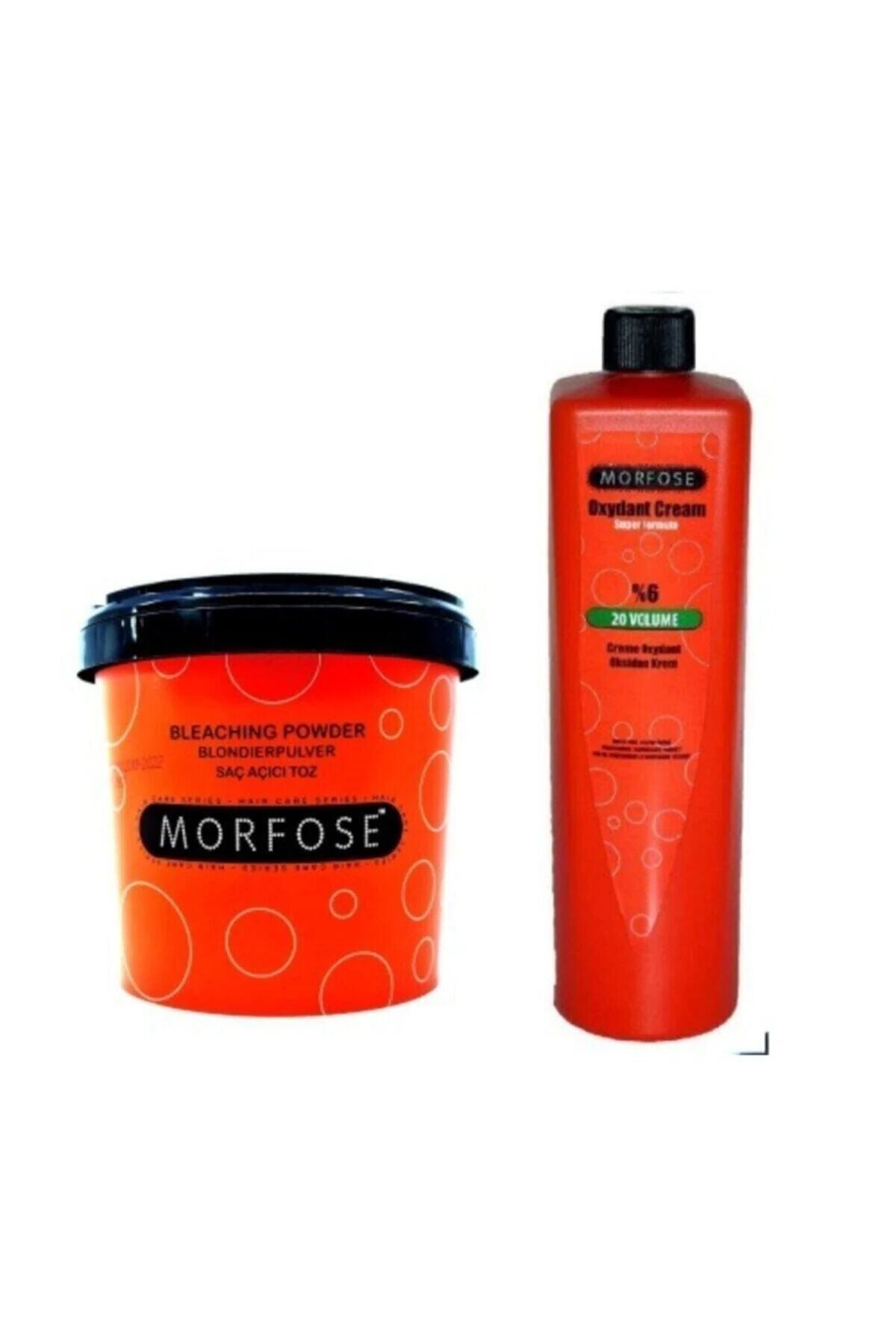 Morfose Saç Açıcı Toz Mavi 1000 g + Morfose Oksidan Krem 20 Volume 1000 ml