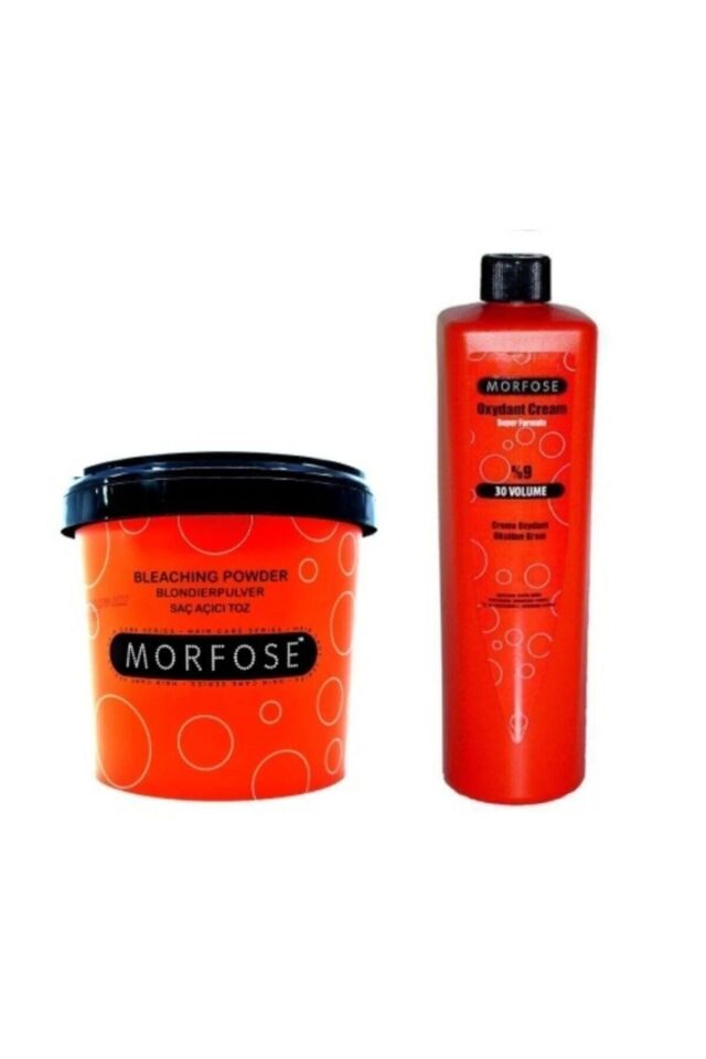 Morfose Saç Açıcı Toz Mavi 1000 g + Morfose Oksidan Krem 30 Volume 1000 ml
