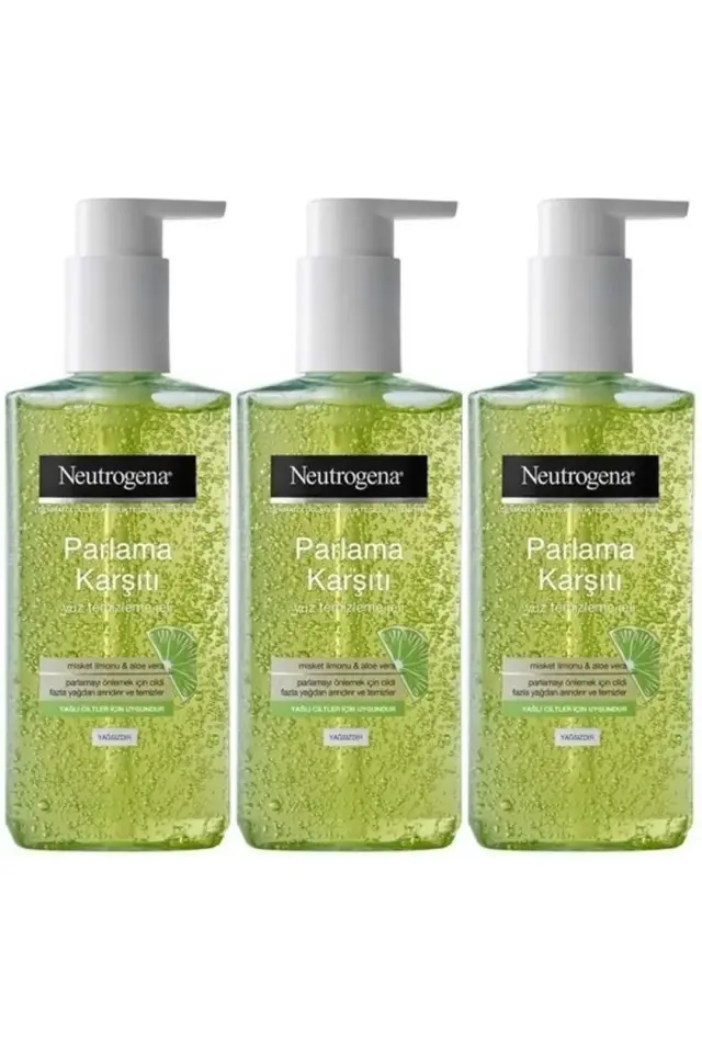 Neutrogena Visibly Clear Pore&Shine Temizleme Jeli 200ML 3'lü