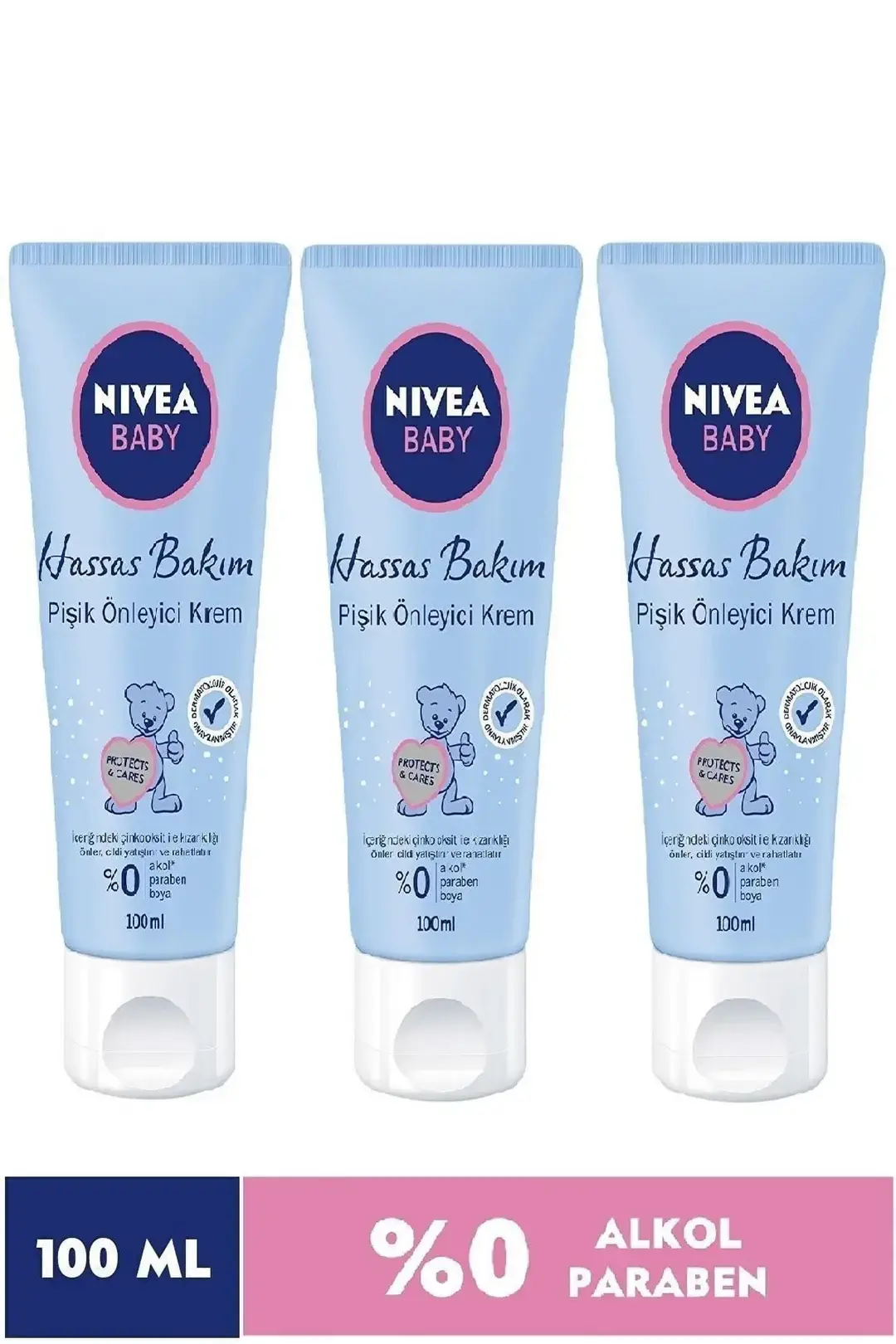 Nivea Hassas Bakım Pişik Önleyici Kremi 100 Ml X 3 Adet