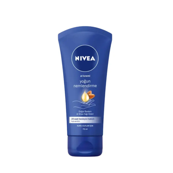 Nivea Yoğun Nemlendirici El Bakım Kremi 75ml, Doğal Badem, Shea Yağı, Koruyucu, Besleyici, Kuru Ciltler