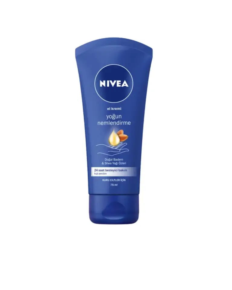 Nivea Yoğun Nemlendirici El Bakım Kremi 75ml, Doğal Badem, Shea Yağı, Koruyucu, Besleyici, Kuru Ciltler