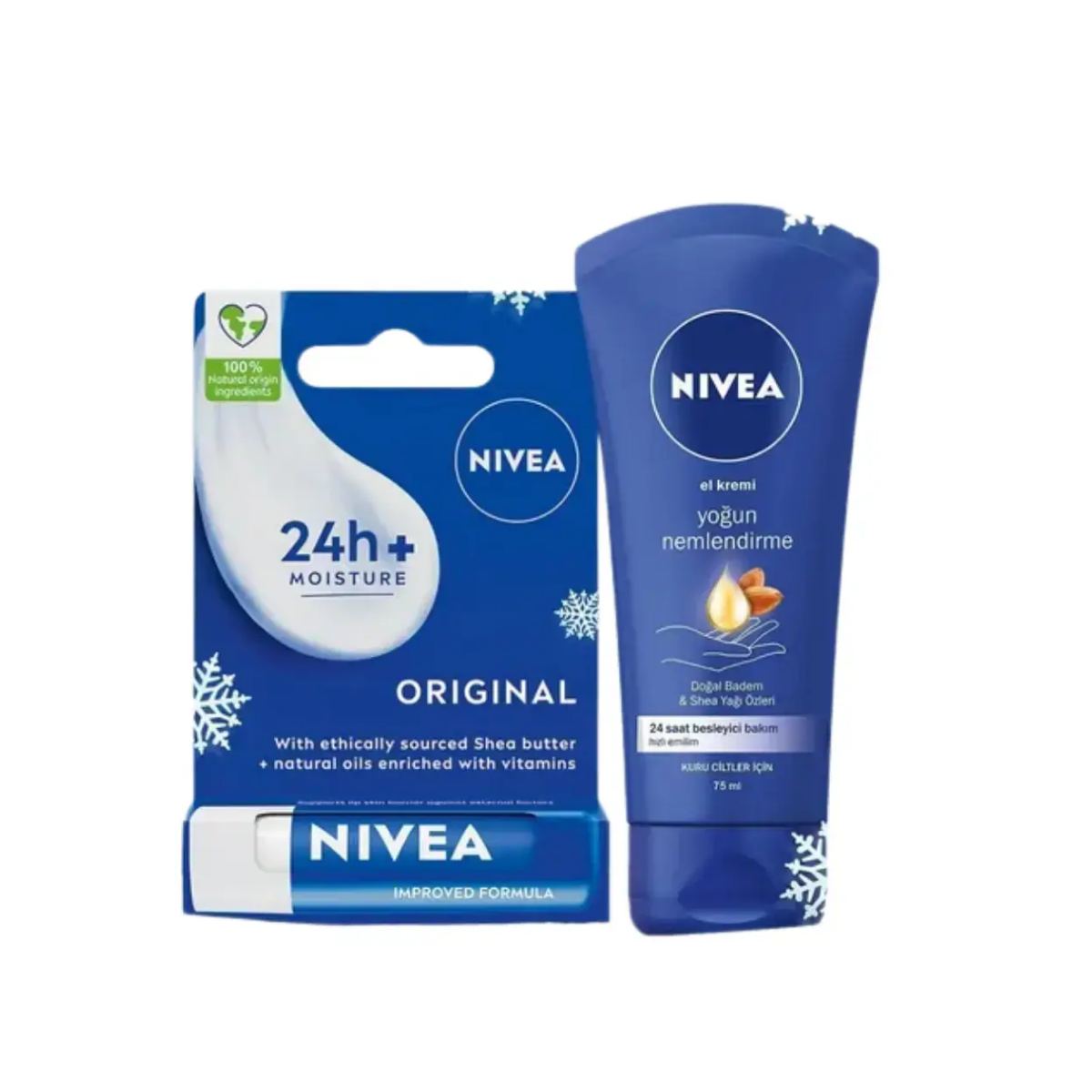 Nivea Yoğun Nemlendirici El Kremi 75ml, Original Dudak Kremi 4,8gr