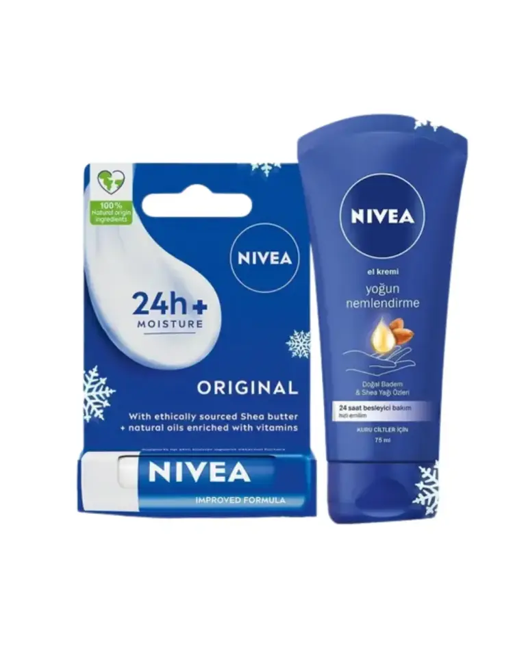 Nivea Yoğun Nemlendirici El Kremi 75ml, Original Dudak Kremi 4,8gr