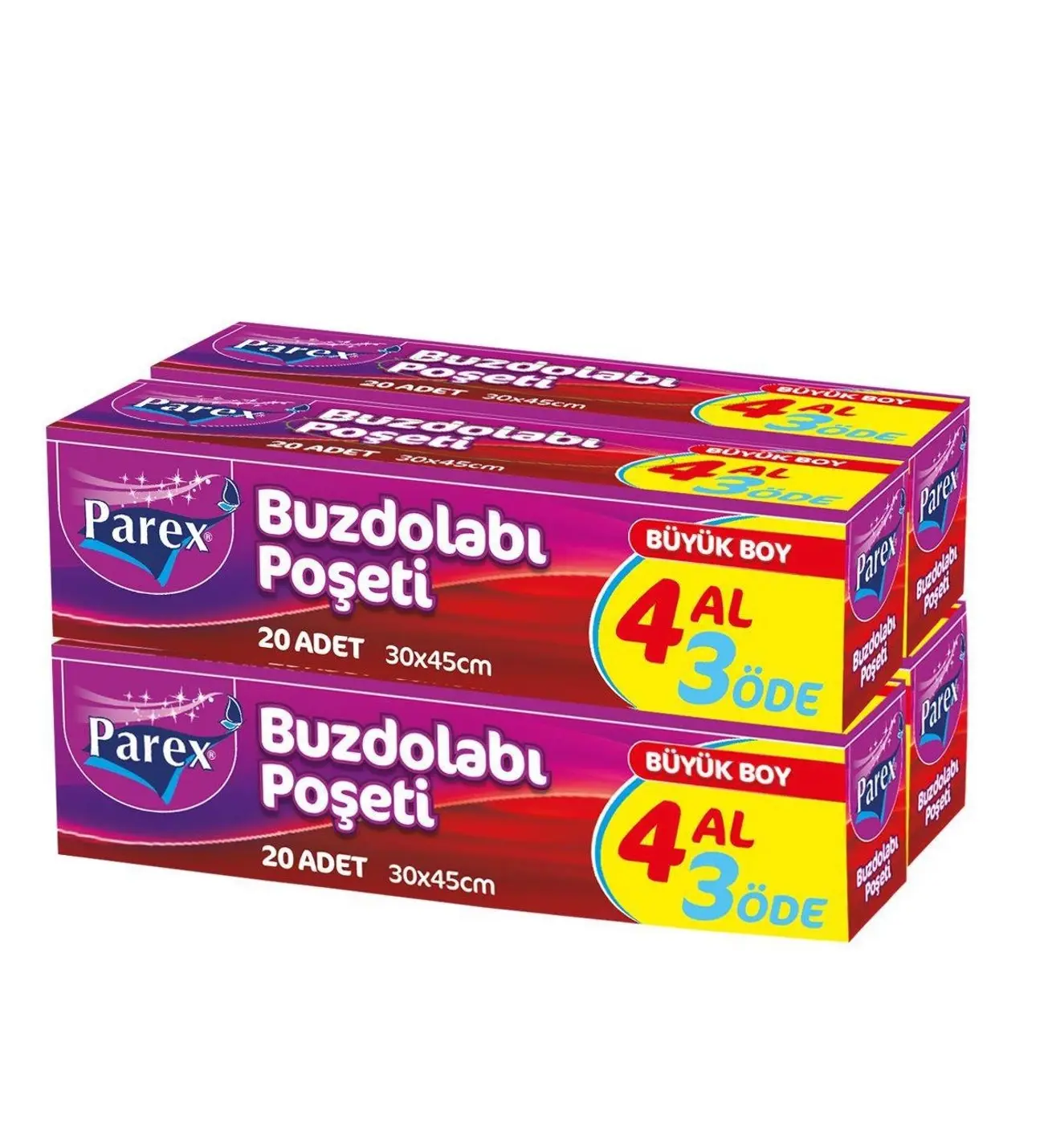 PAREX BUZDOLABI POŞETİ BÜYÜK BOY 4 AL 3 ÖDE