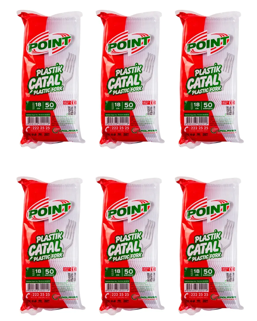 POINT PLASTİK LÜKS ÇATAL 50 ADET 6 PAKET