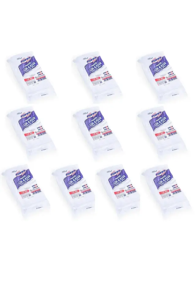 Plastik Lüx Şeffaf Kaşık - 18 Cm. - 3.2 Gr. - 50 Adetlik 10 Paket