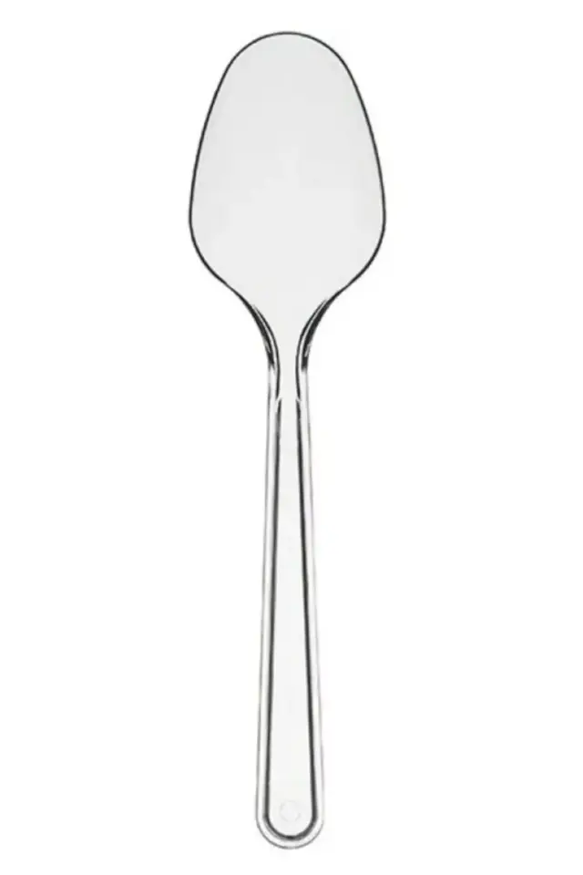 Plastik Lüx Şeffaf Kaşık - 18 Cm. - 3.2 Gr. - 50 Adetlik 60 Paket - Koli