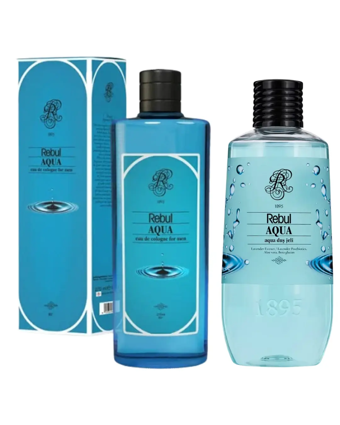 Rebul Kolonya Aqua 250 ML + Duş Jeli 500 ML 2'Li Set