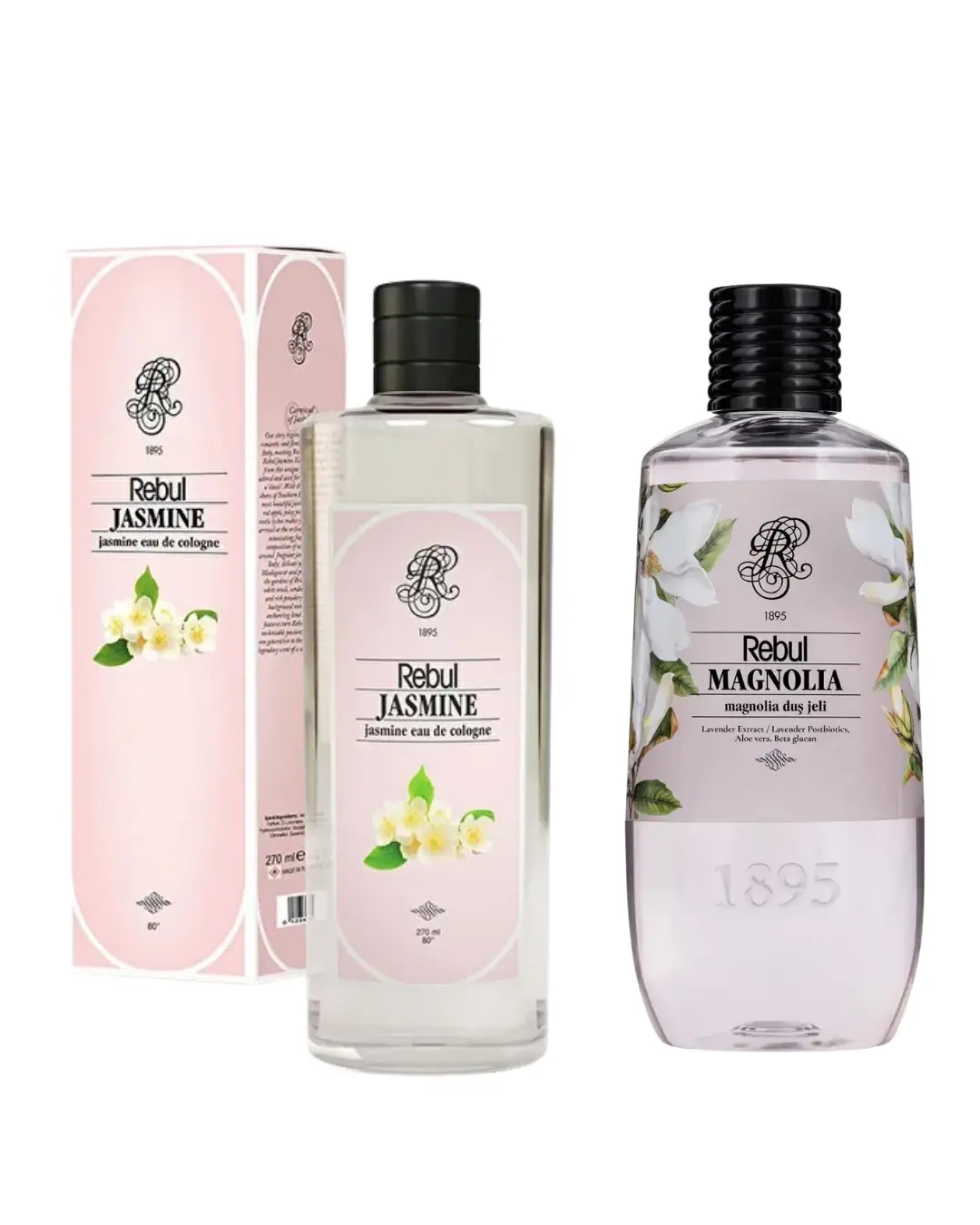 Rebul Kolonya Jasmine 250 ML + Magnolia Duş Jeli 500 ML UNISEX