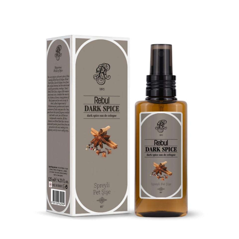 Rebul Spreyli Pet Şişe Kolonya 125 ml - Dark Spice