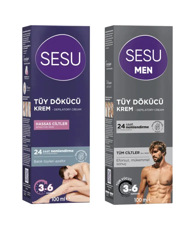 SESU Tüy Dökücü Krem 100 ml 2'Li Paket