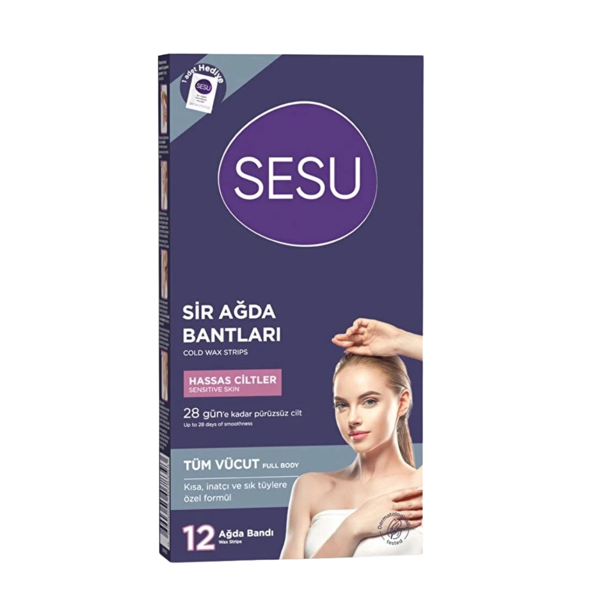 Sesu Hassas Ciltlere Özel Ağda Bandı 12'li