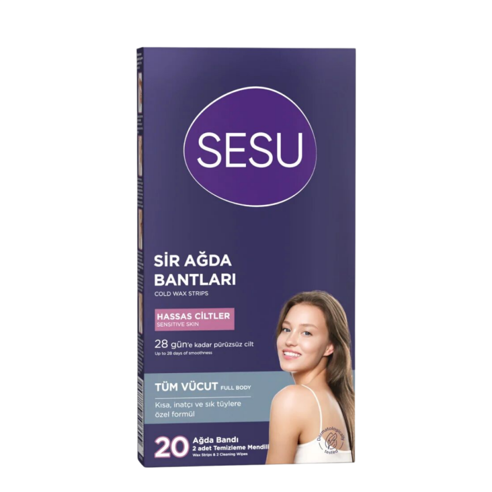 Sesu Tüm Vücut Hassas Ağda Bandı 20'li