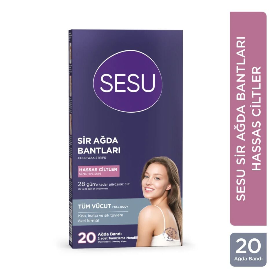 Sesu Tüm Vücut Hassas Ağda Bandı 20'li