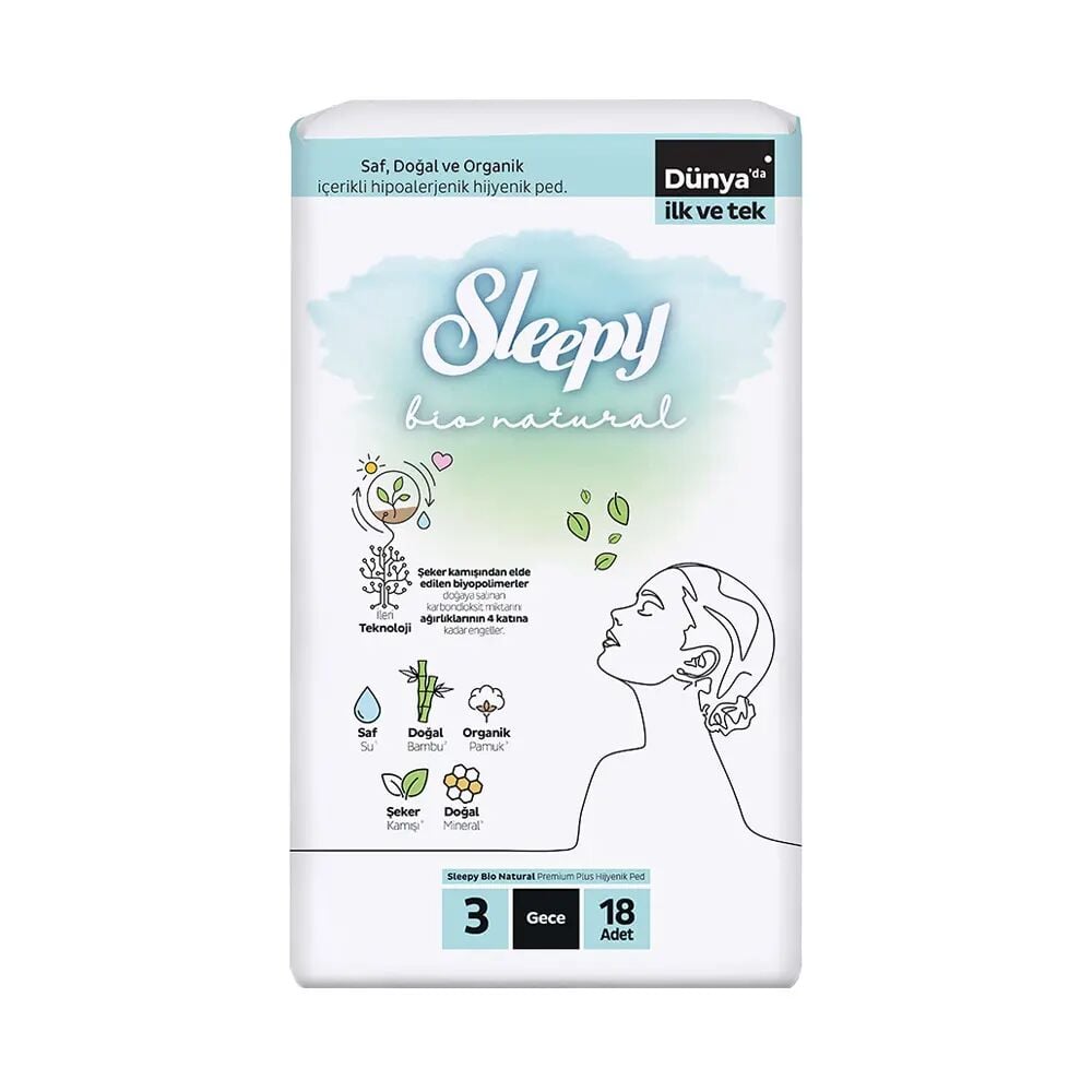 Sleepy Bio Natural Süper Eko Uzun 18 li