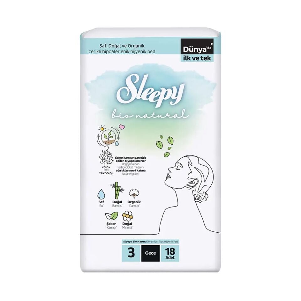 Sleepy Bio Natural Süper Eko Uzun 18 li