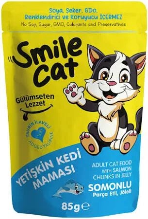 Smile Cat Pouch Yetişkin Kedi Maması Somonlu 85 g
