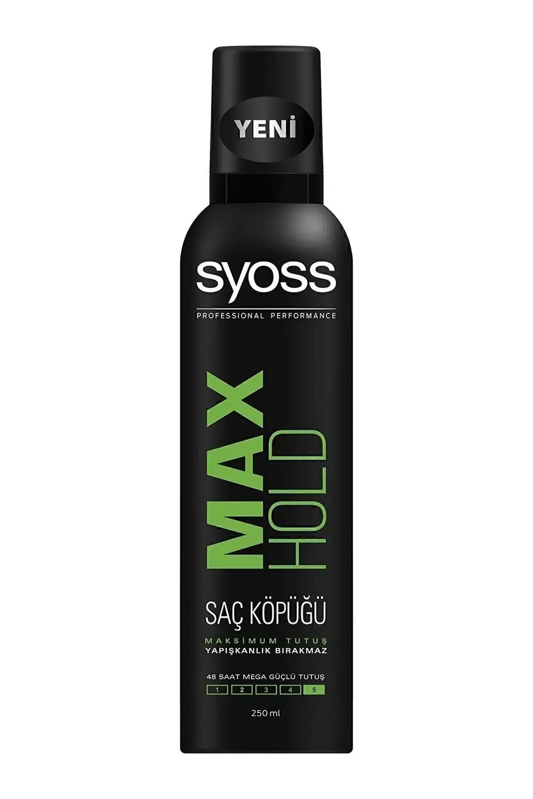 Syoss Max Hold Köpük 250 ml - Güçlü Tutuş için Saç Köpüğü
