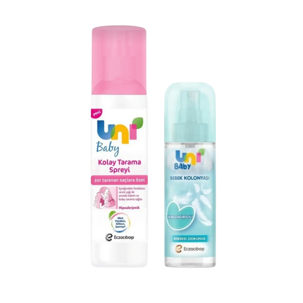 Uni Baby Nemlendiricili Bebek Kolonyası 150 ML +Kolay Tarama Spreyi 200 ML
