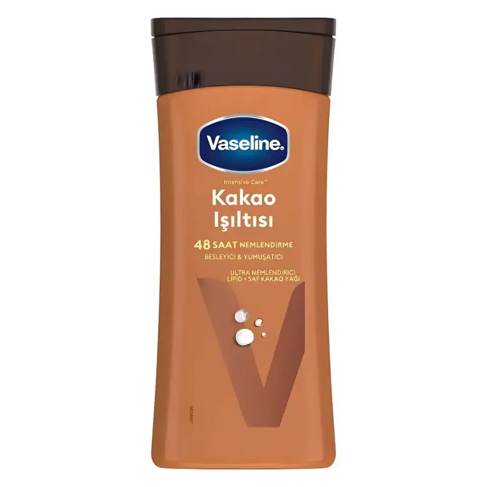 Vaseline Vücut Losyonu Kakao Işıltısı Parlaklığını Kaybetmiş ve Kuru Ciltler İçin 200 ml