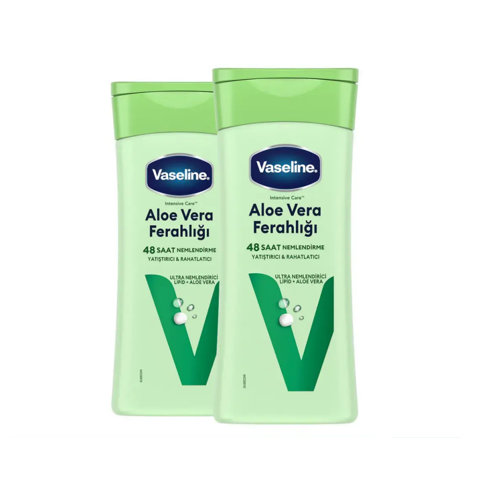 Vaseline Vücut Losyonu Aloe Vera Ferahlığı Kuru Ciltler Için 200 ml X2