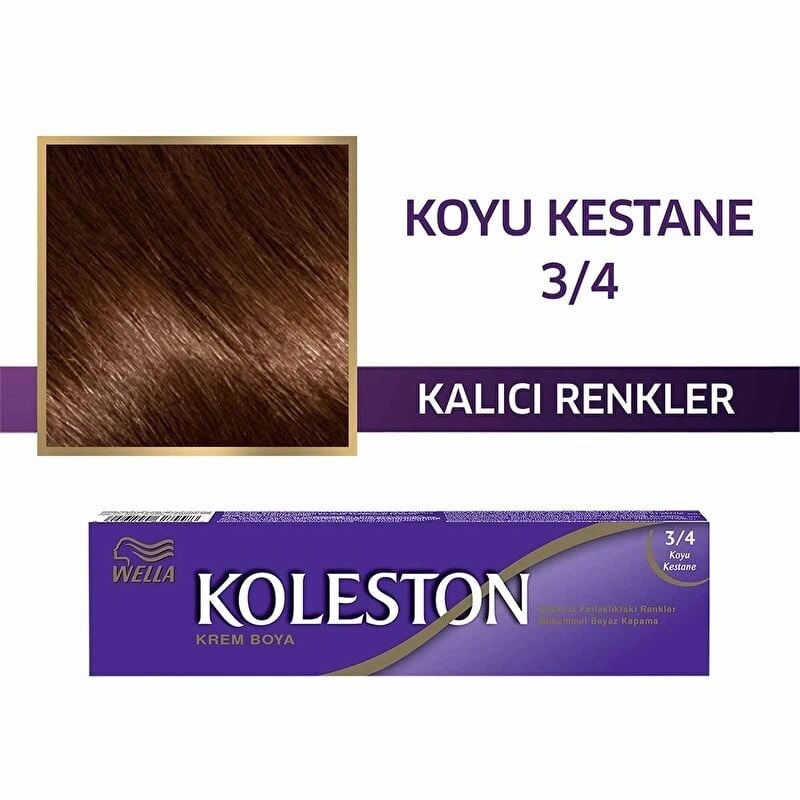 Wella Koleston Single Tüp Boya 3/4 Koyu Kestane