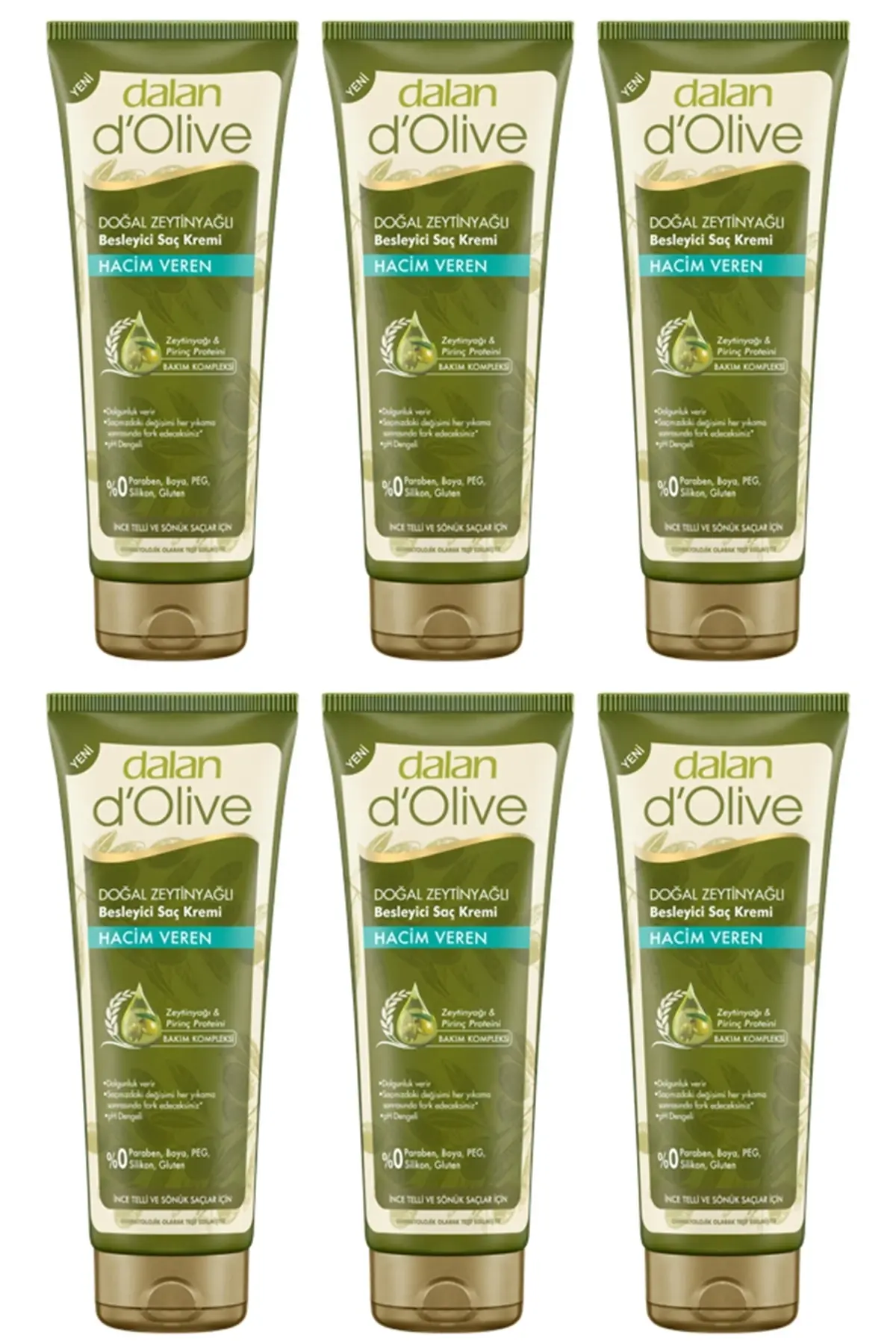 d'Olive Hacim Veren Saç Kremi 6 Adet