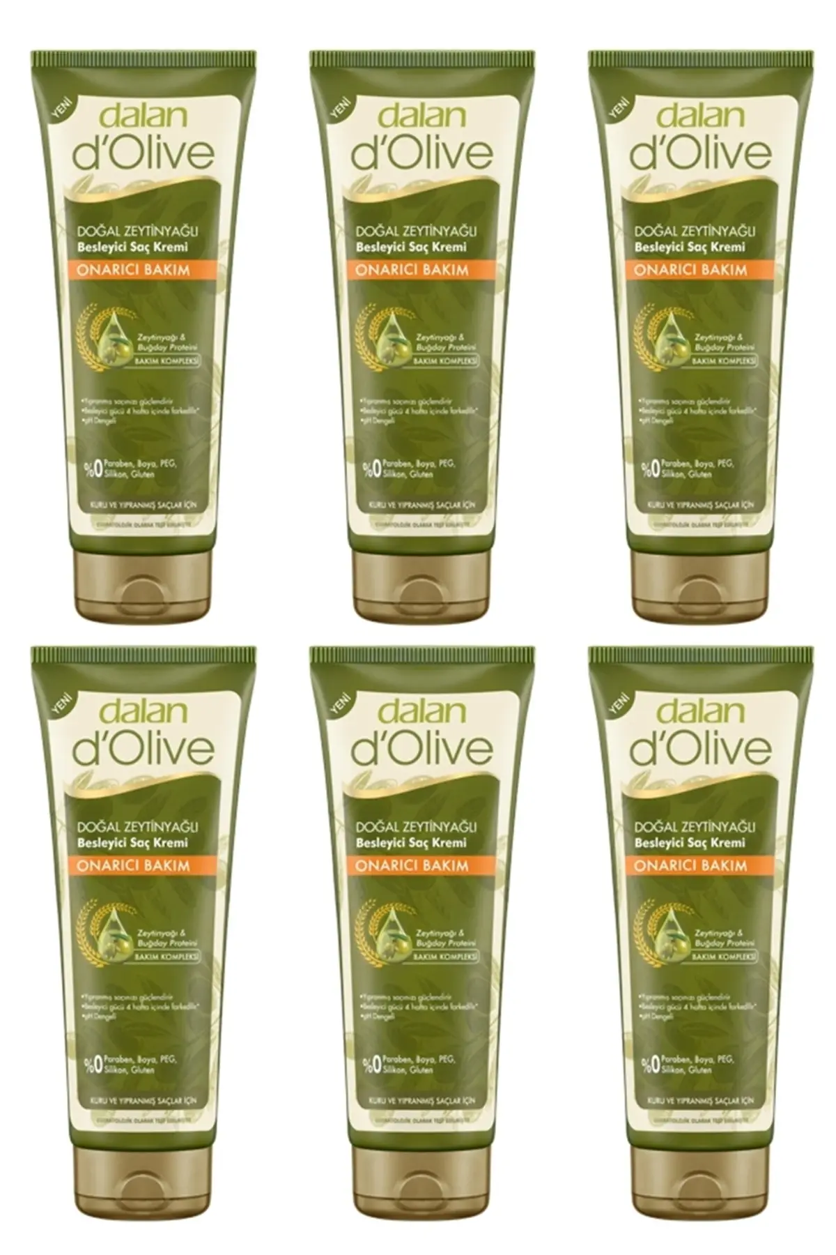 d'Olive Onarıcı Bakım Saç Kremi 6 Adet