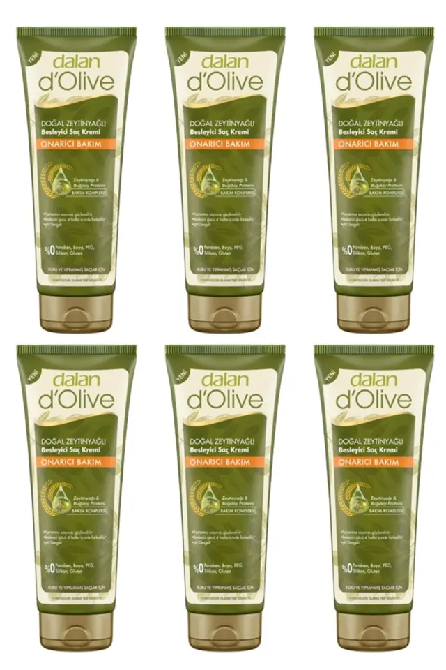 d'Olive Onarıcı Bakım Saç Kremi 6 Adet