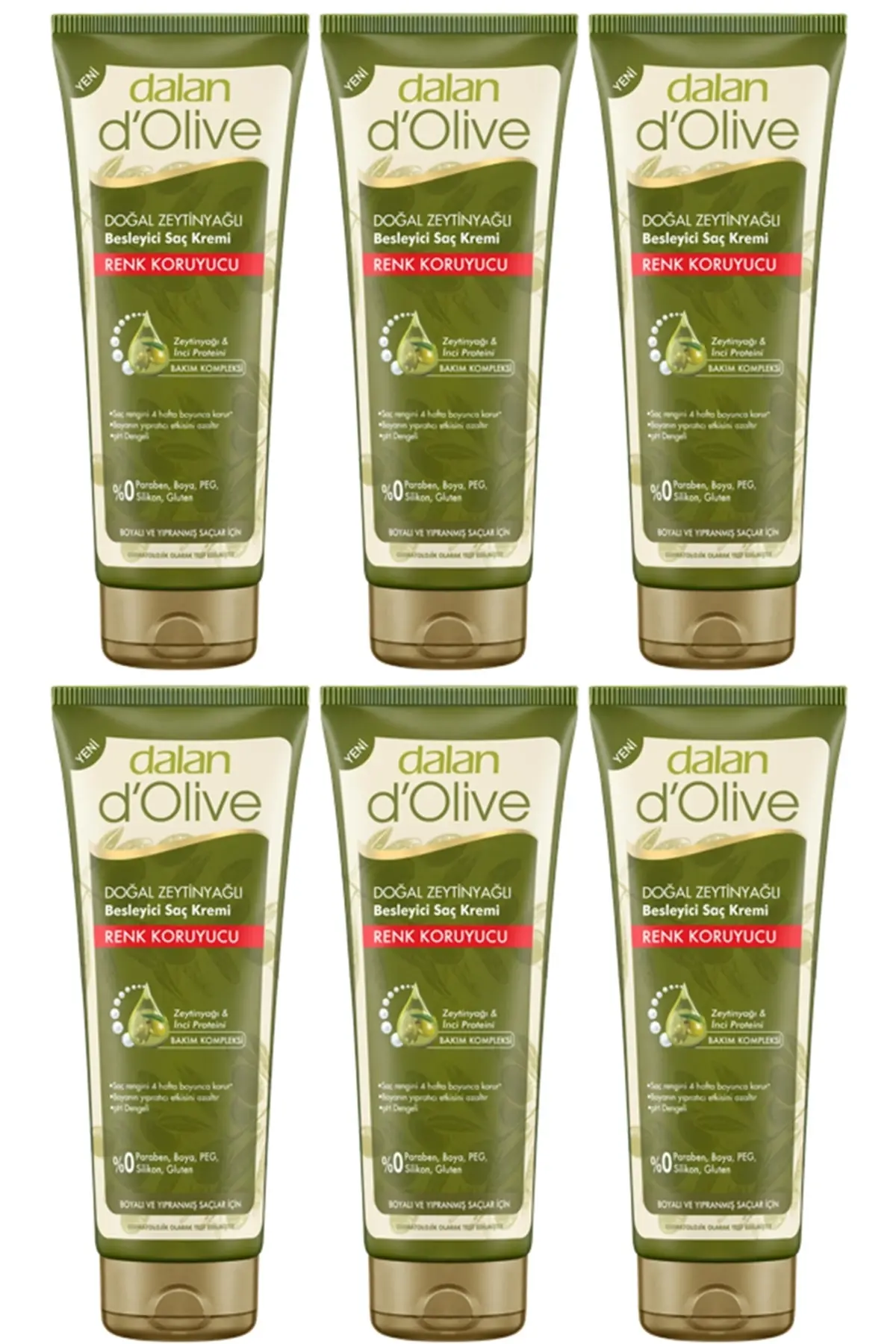 d'Olive Renk Koruyucu Saç Kremi 6 Adet