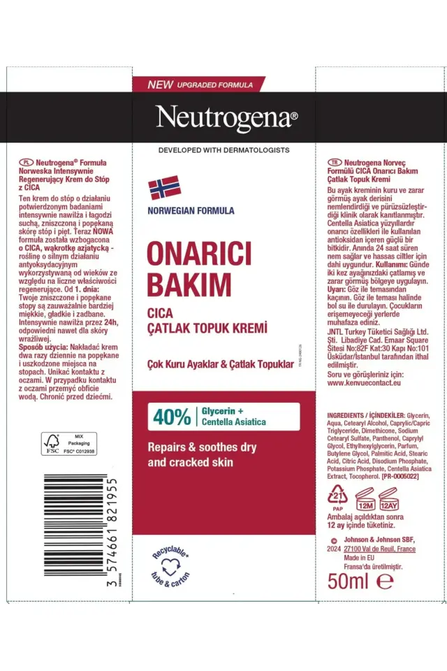 Çatlak Topuk Ayak Kremi 50 ml X2