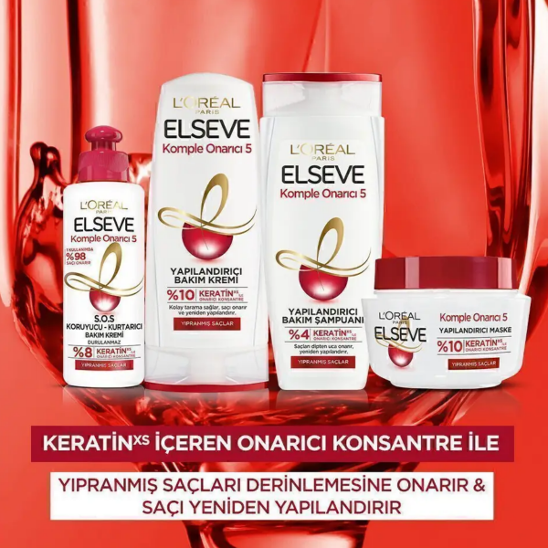 Loreal Elseve Komple Onarıcı 5 Yıpranmış Saçlar Için Onarıcı Saç Bakım Seti