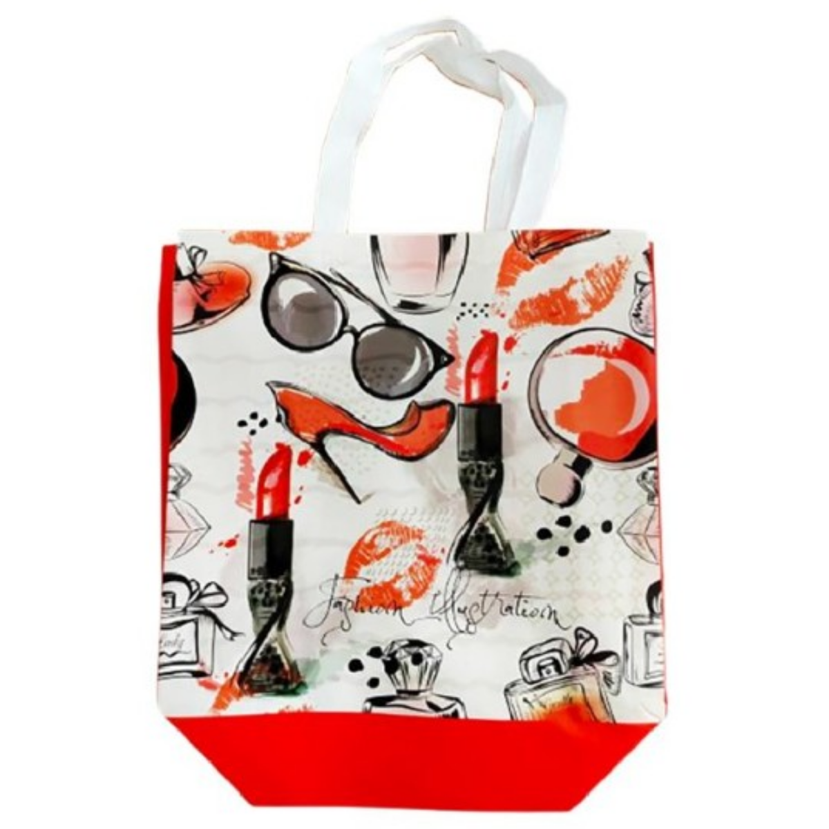 Alışveriş Çantası Makyaj Desenli Madam