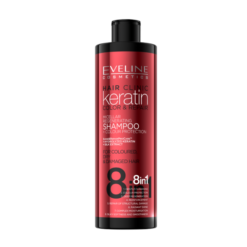 Eveline Keratin Color & Repair Shampoo and Colour Protection 8in1 400ml