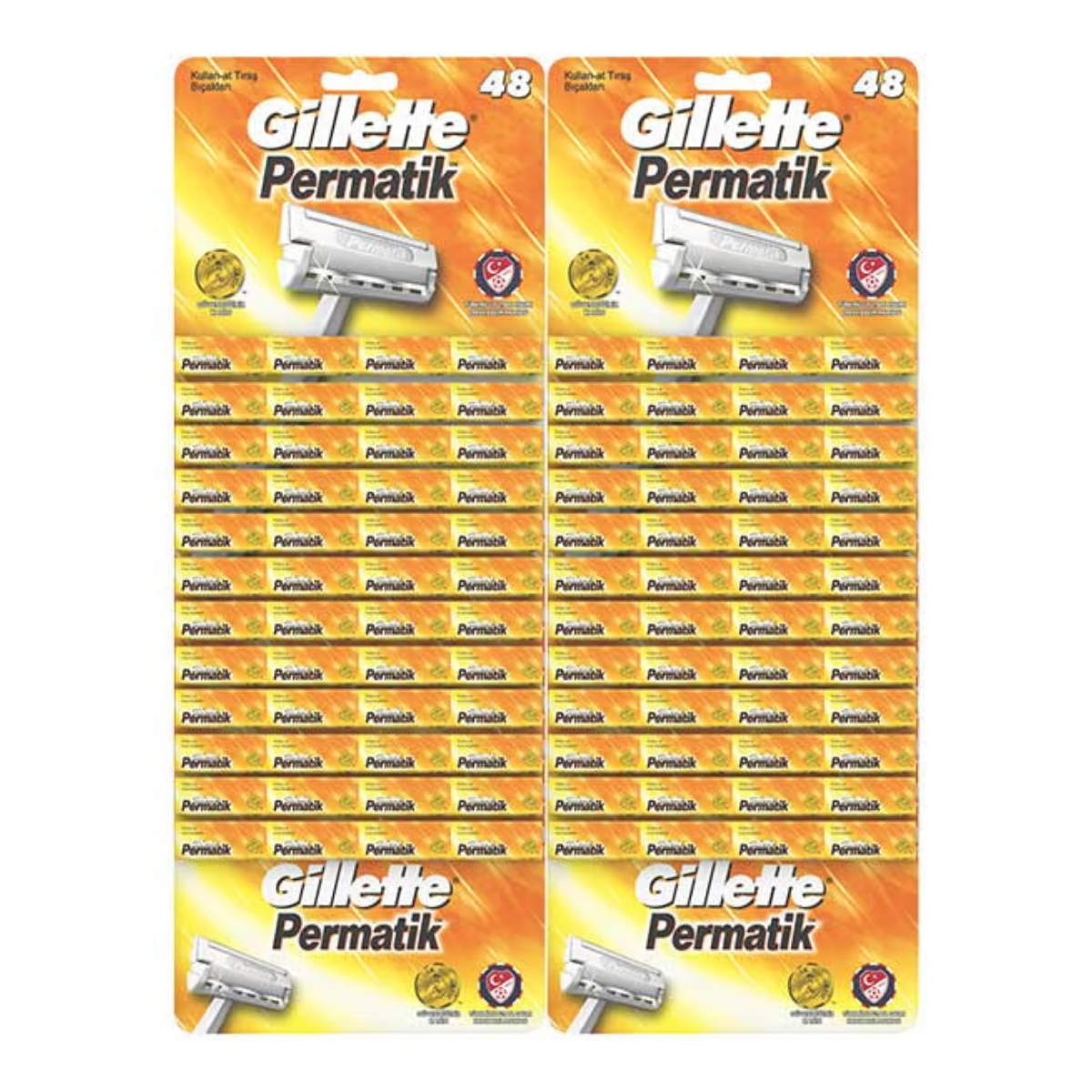 Gillette Permatik Tıraş Bıçağı 96'lı Kartela