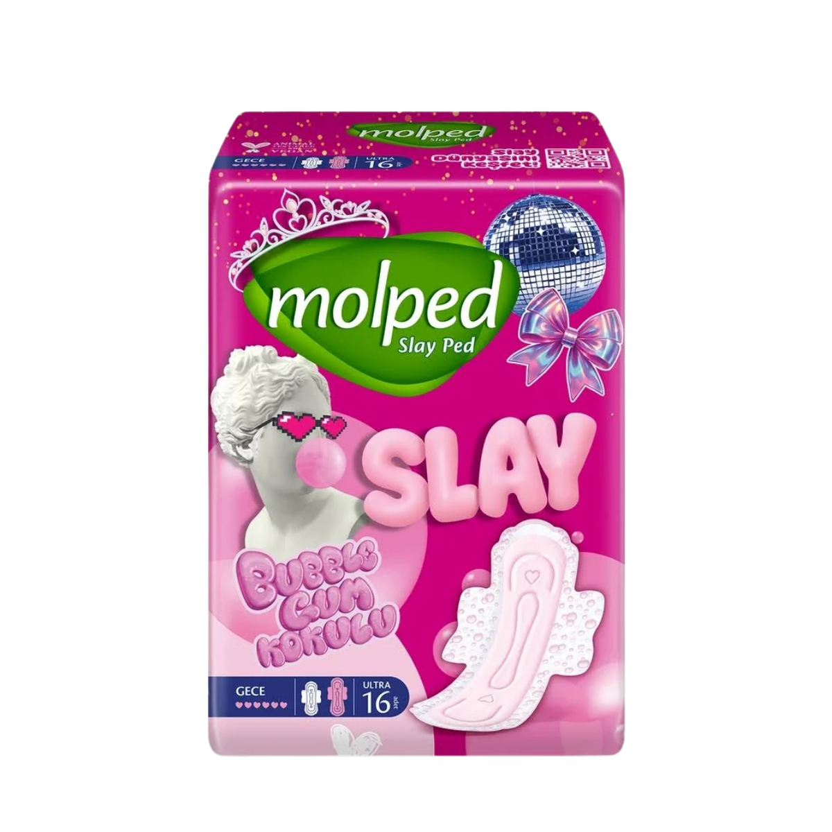 Molped Slay Gece Hijyenik Ped 16'lı