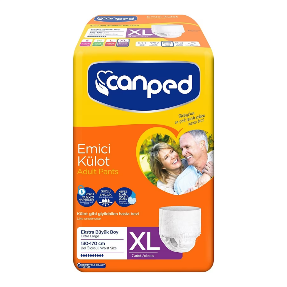 Canped Emici Külot Hasta Bezi XL Extra Large Büyük (İç Adet 7) Tekli Pk