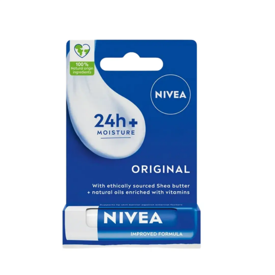 Nivea Original Care Renksiz Dudak Bakım Kremi 4.8gr, 24 Saat Nemlendirici, Besleyici, Shea Yağı, Doğal Yağ