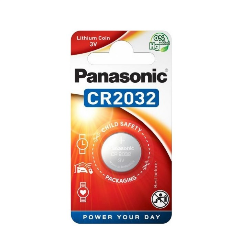 Panasonic CR2032 3V Lityum Düğme Pil 220 mAh Uzun Ömürlü Tek Kullanımlık Pil