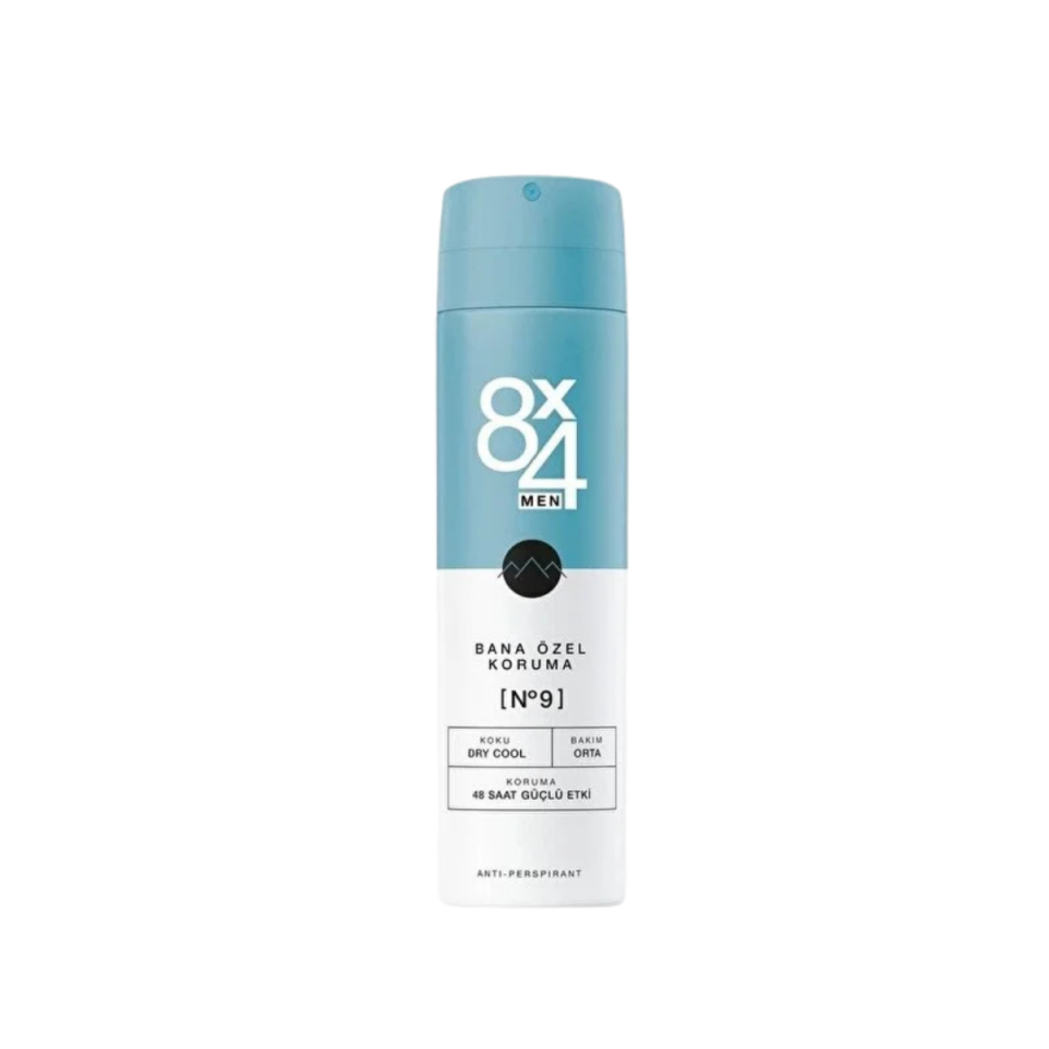 8x4 Men Bana Özel Koruma No:9 Anti-Perspirant Deodorant Sprey
