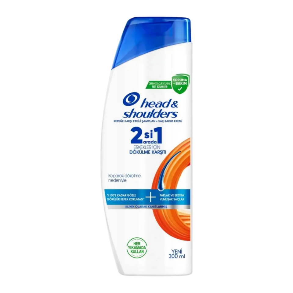 Head & Shoulders Erkeklere Özel 2'si 1 Arada Dökülme Karşıtı Kepeğe Karşı Etkili Şampuan – Kepek ve Dökülme Önleyici Bakım