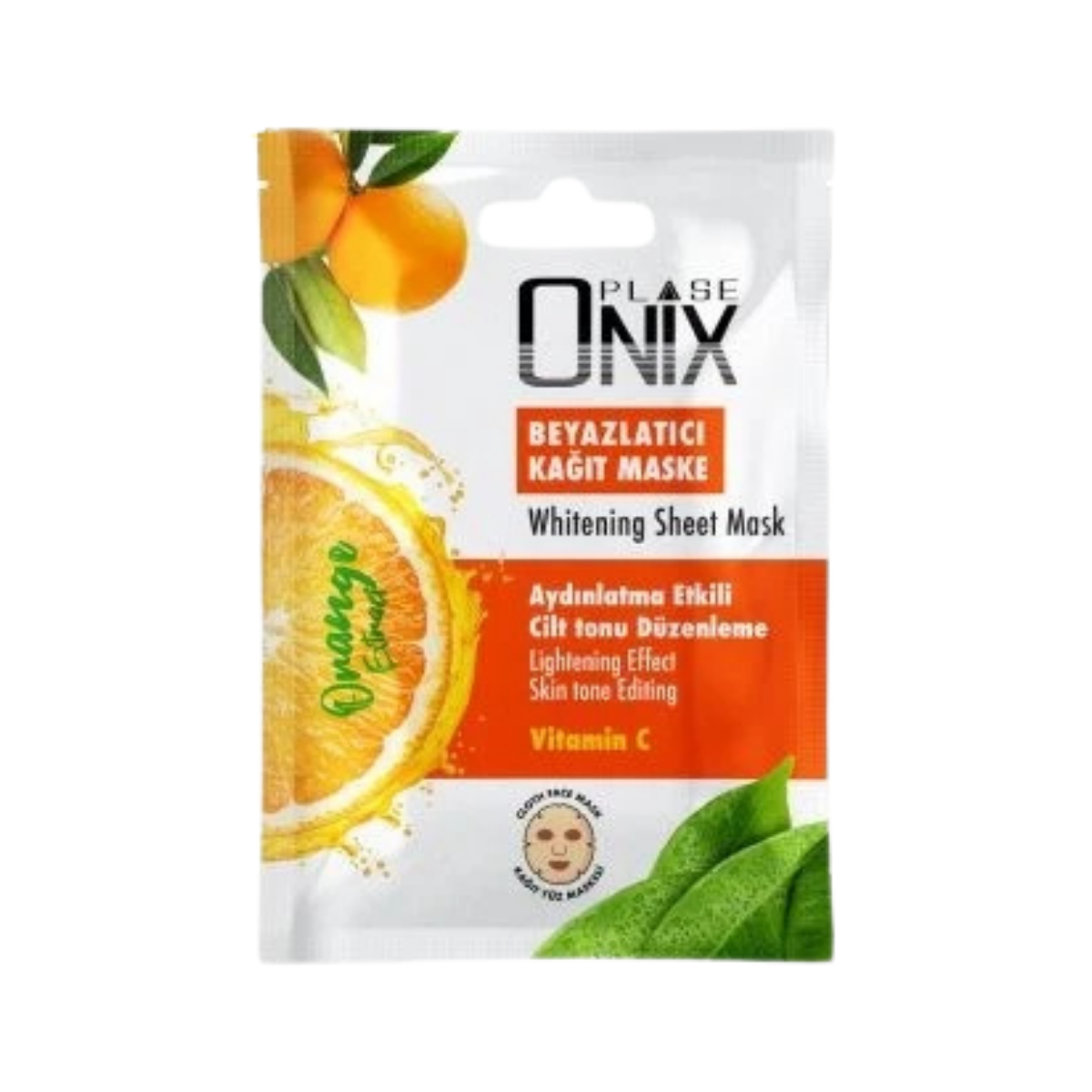 Morfose Onix Portakal Özlü Aydınlatıcı Kağıt Yüz Maskesi 20 ml – Cilt Tonu Eşitleyici Bakım