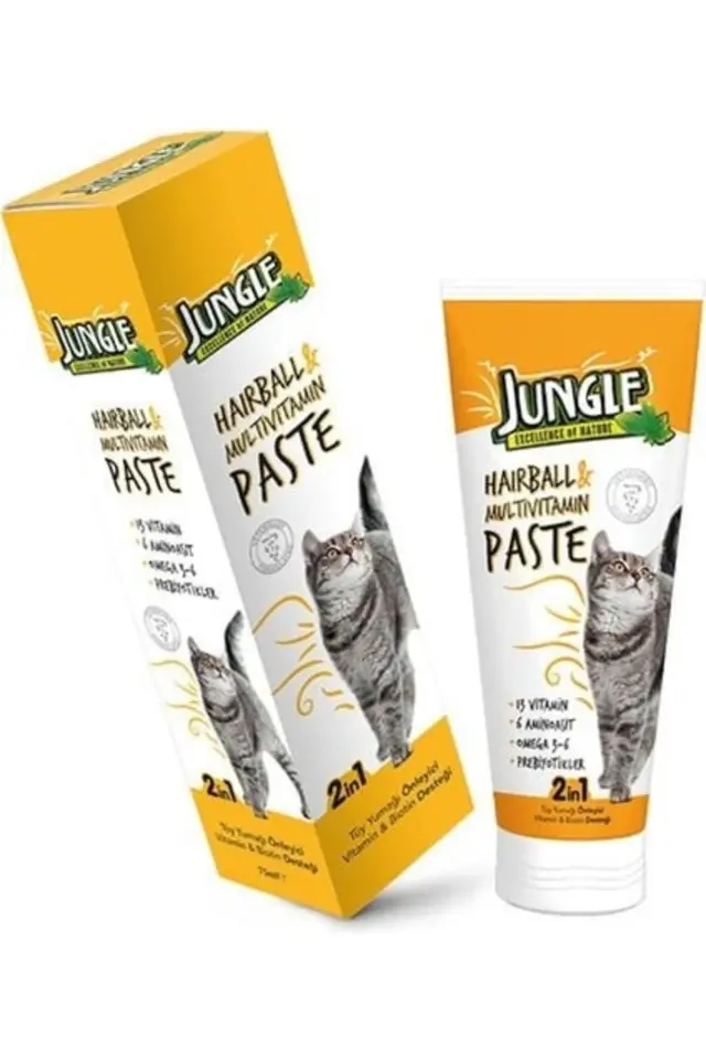 Anti Hairball ve Multivitamin Deri ve Tüy Sağlığı Destekleyici Kedi Malt Macunu 75 ml