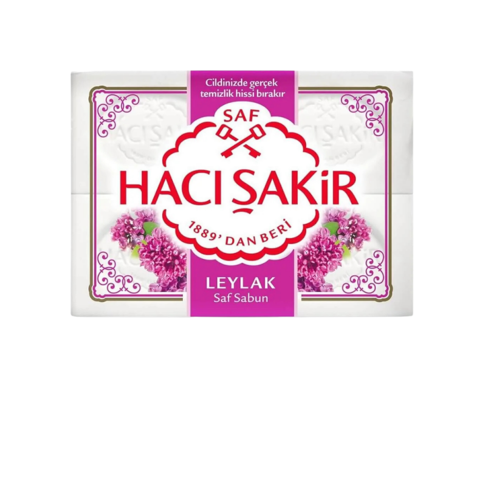 Hacı Şakir Katı Sabun Leylak 4’lü 150 g – Ferah Leylak Kokulu Doğal Temizlik