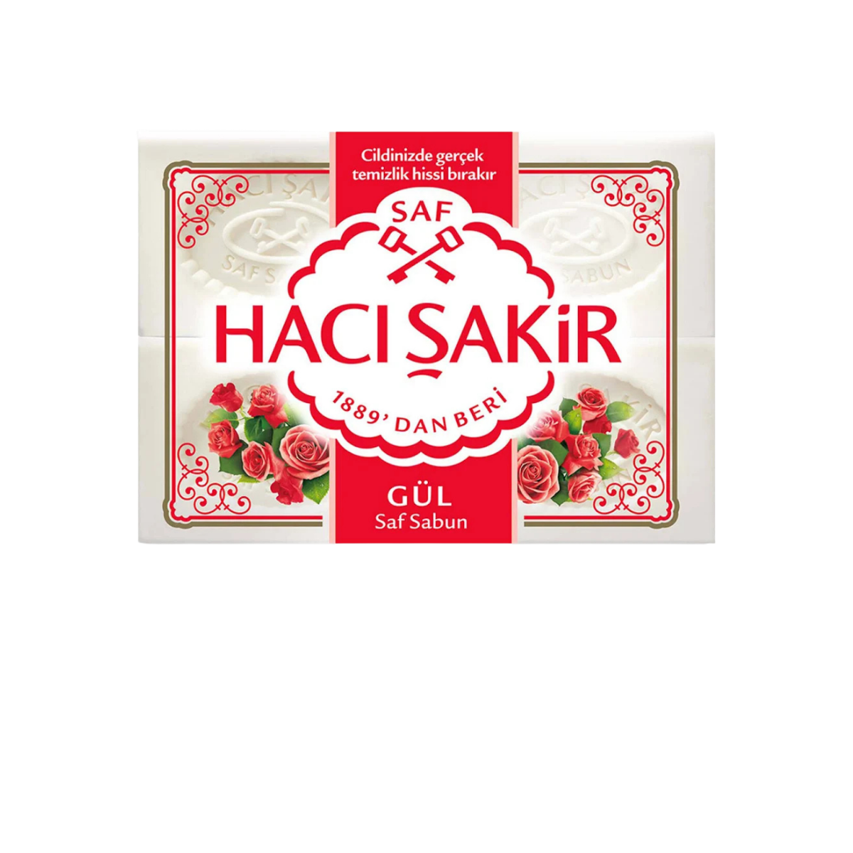 Hacı Şakir Saf Gül Kalıp Sabun 4’lü 600 g – Doğal Gül Kokulu Cilt Bakımı