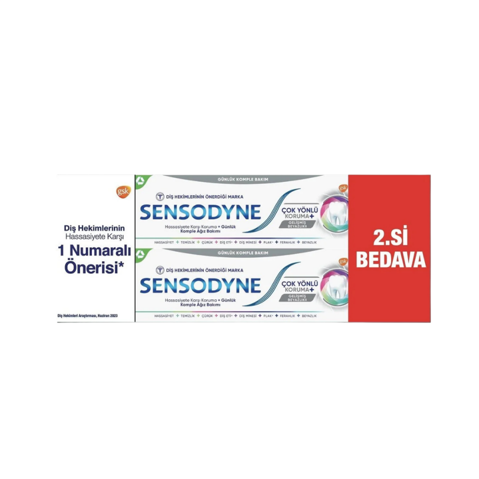 Sensodyne Çok Yönlü Koruma Diş Macunu 50 x 2 ml – Hassas Dişler için Koruma ve Temizlik