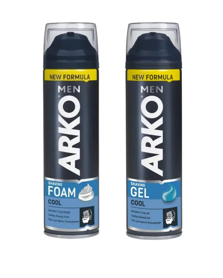 Arko Men Tıraş Köpüğü Cool 200 Ml + Arko Men Cool Tıraş Jeli 200 ML